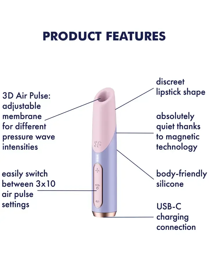 Bild 2 för Satisfyer: Bold Kiss, Air Pulse Vibrator
