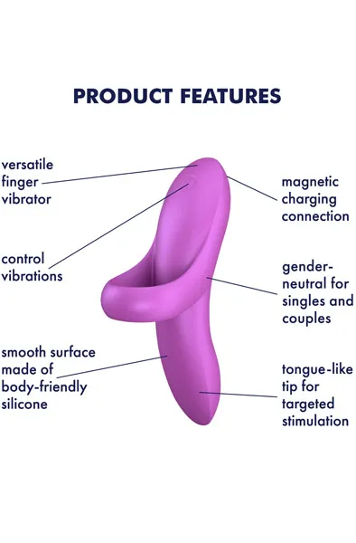 Bild 2 för Satisfyer: Bold Lover, Finger Vibrator, rosa