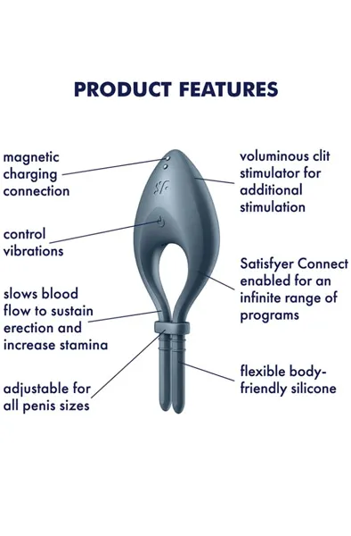 Bild 2 för Satisfyer Bulls eye Dark Blue