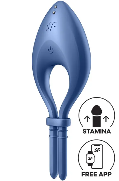 Bild 1 för SATISFYER BULLSEYE COCKRING VIBRATOR - BLÅ