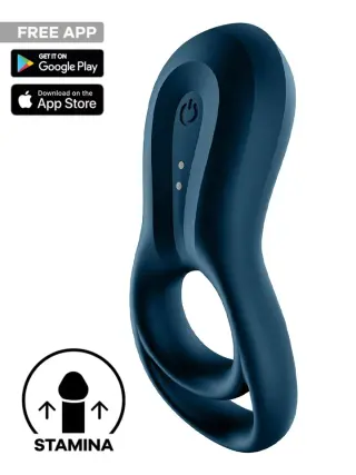 Produktfoto för Satisfyer Connect: Epic Duo, Ring Vibrator, blå