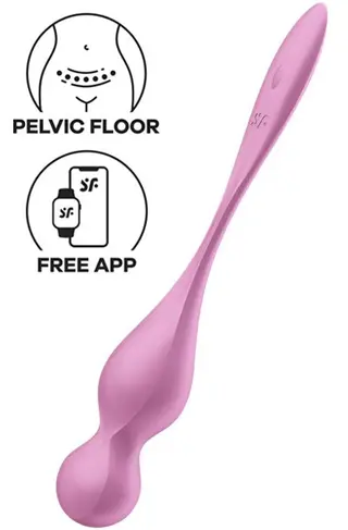 Produktfoto för Satisfyer Connect: Love Birds 1, Vibrating Kegel Balls, rosa