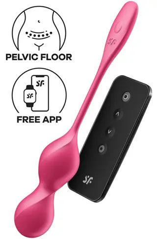 Produktfoto för Satisfyer Connect: Love Birds 2, Vibrating Kegel Balls, rosa
