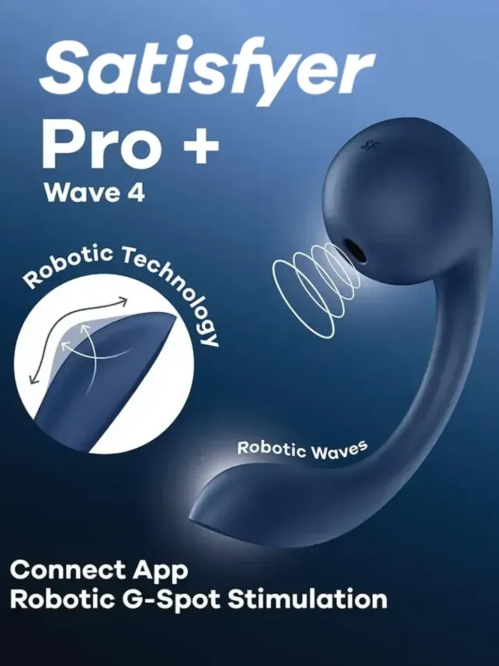 Bild 1 för Satisfyer Connect: Pro+ Wave 4, Insertable Air Pulse Vibrator