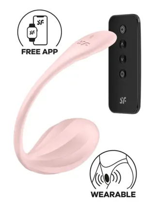 Produktfoto för Satisfyer Connect: Ribbed Petal, Wearable Vibrator, rosa