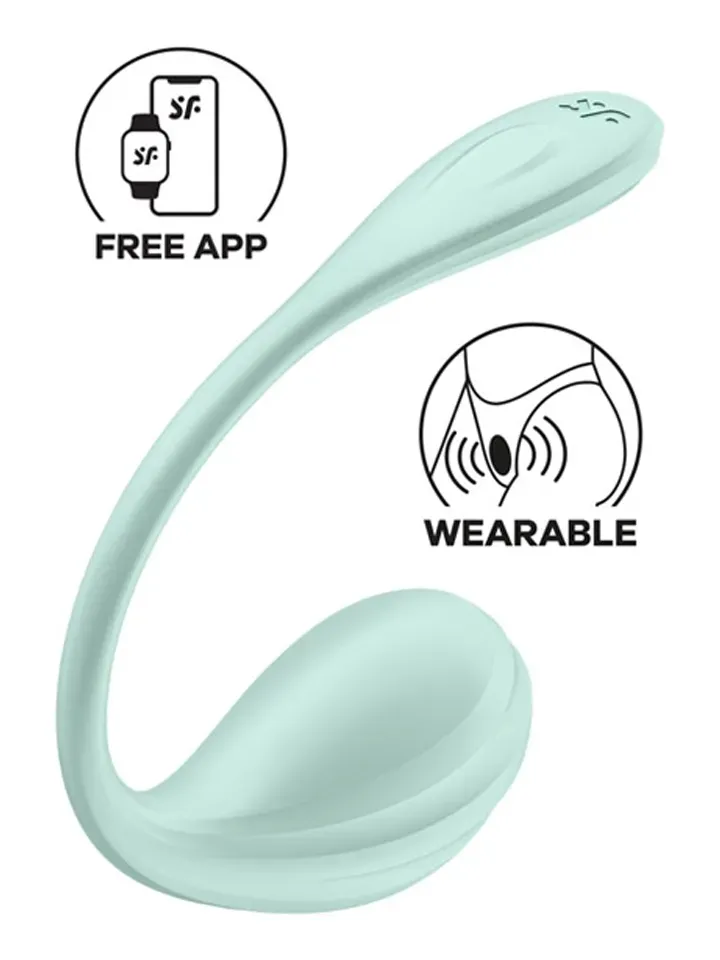 Bild 1 för Satisfyer Connect: Smooth Petal, Wearable Vibrator, grön