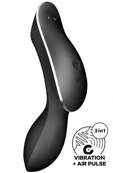 Bild 1 för Satisfyer Curvy Trinity 2 Black Lufttrycksvibrator