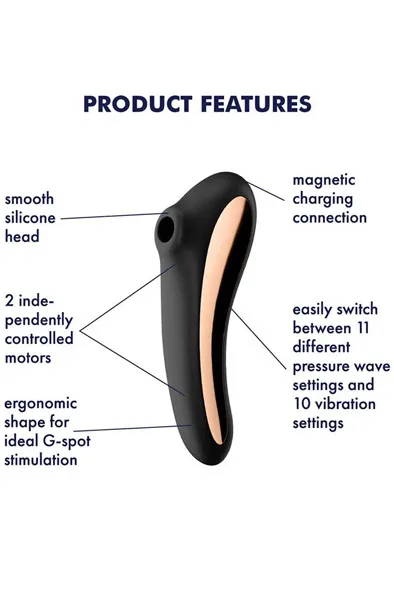 Bild 2 för SATISFYER DUAL KISS BLACK