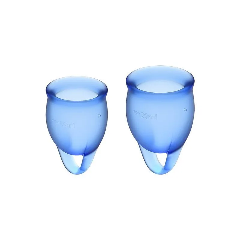 Bild 1 för Satisfyer Feel Confident Menstrual Cup Dark Blue