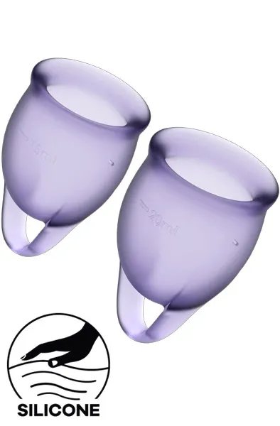 Bild 1 för Satisfyer Feel Confident Menstrual Cup Lila