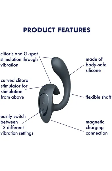Bild 2 för Satisfyer: G for Goddess 1, Rabbit Vibrator, grå