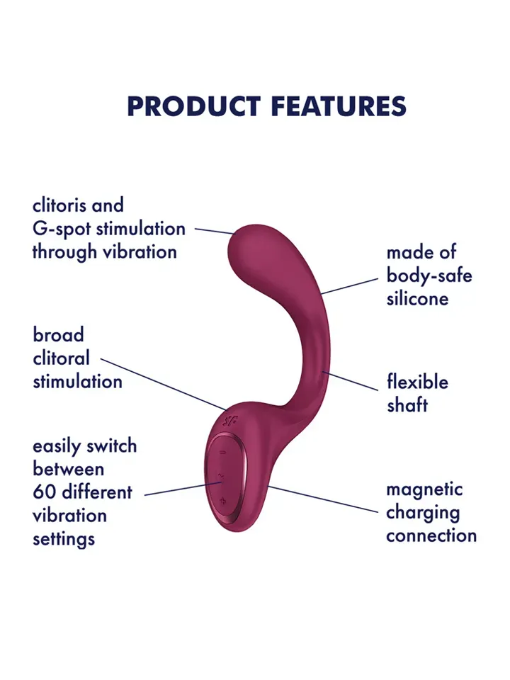 Bild 2 för Satisfyer G for Goddess 2 Wine Red G-punktsvibrator