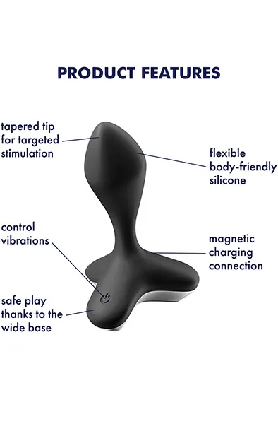 Bild 2 för Satisfyer Game Changer Black Analplugg med vibrator