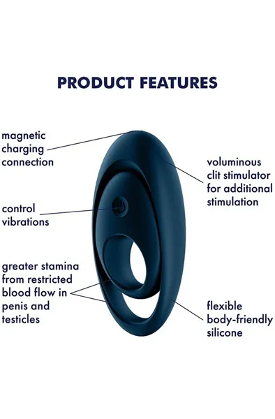Bild 2 för Satisfyer Glorious Duo - Mörkblå