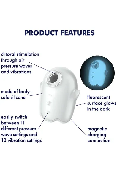 Bild 2 för Satisfyer Glowing Ghost Clitoral Stimulator