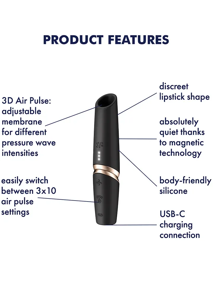 Bild 2 för Satisfyer: Perfect Kiss, Air Pulse Vibrator