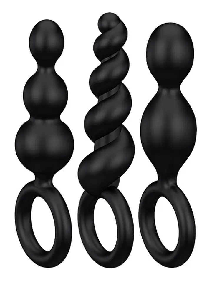 Bild 1 för Satisfyer - Plugs Black Set 3 st