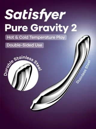 Produktfoto för Satisfyer: Pure Gravity 2, Steel Dildo