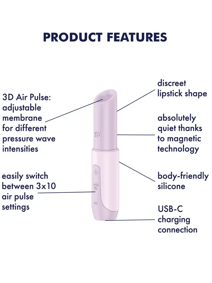 Bild 2 för Satisfyer: Secret Kiss, Air Pulse Vibrator
