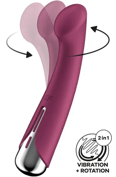 Bild 1 för Satisfyer: Spinning G-Spot 1, Rotating Vibrator, röd