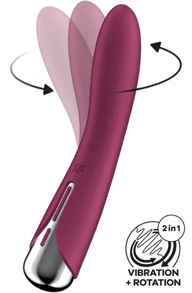 Bild 1 för Satisfyer: Spinning Vibe 1, Rotating Vibrator, röd
