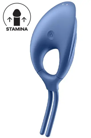 Produktfoto för Satisfyer Swordsman Vibrating Cock Ring Blue Penisring med vibrator