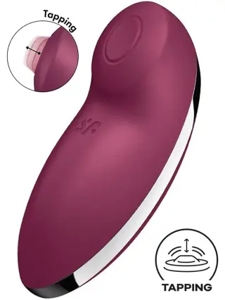 Produktfoto för Satisfyer: Tap & Climax 2 Lay-On Vibrator, röd