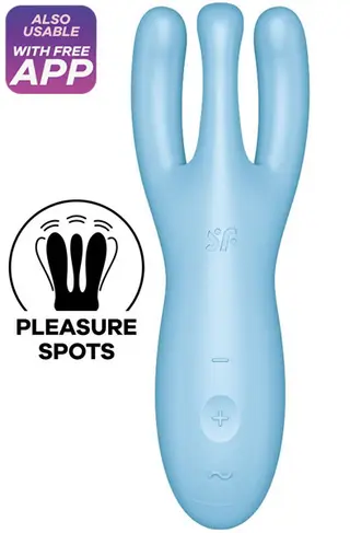Produktfoto för Satisfyer Threesome 4 Blue Appstyrd vibrator