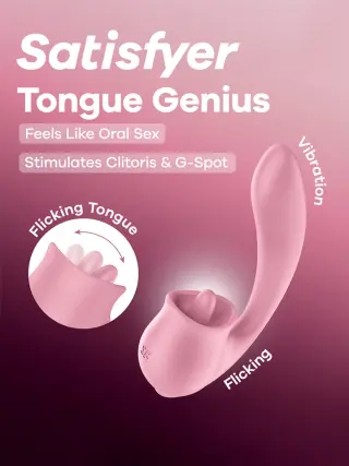 Produktfoto för Satisfyer Tongue Genius Clitoral & G-Spot Stimulator