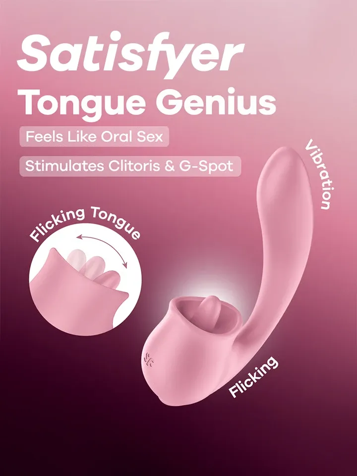 Bild 1 för Satisfyer Tongue Genius Clitoral & G-Spot Stimulator