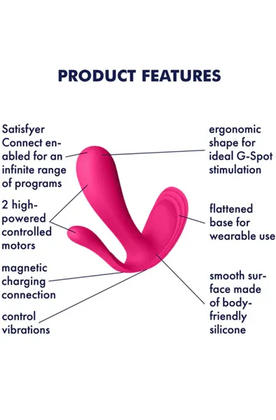 Bild 2 för Satisfyer Top Secret Plus - Rosa