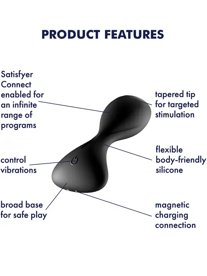 Bild 2 för Satisfyer Trendsetter Vibrating Anal Plug Black Analplugg med vibrator