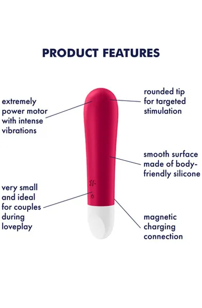 Bild 2 för Satisfyer Ultra Power Bullet 1 Red Bulletvibrator