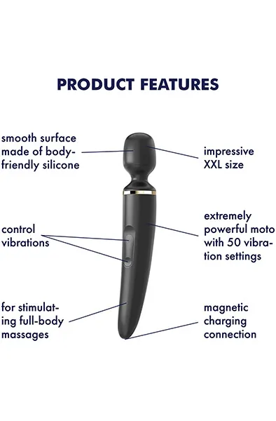 Bild 2 för SATISFYER WAND-ER WOMEN - SVART