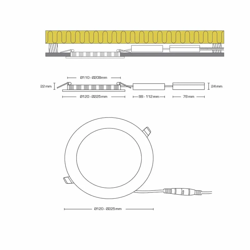 Bild 2 för Scan Products Alisia 230v 6w 3000k ip44 matt white round