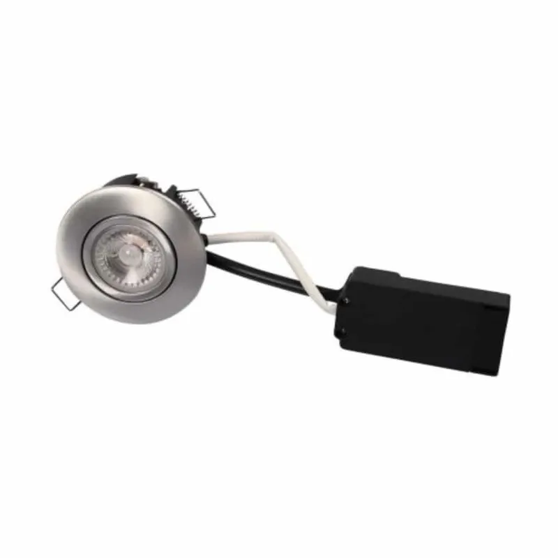 Bild 1 för Scan Products Luna lp 230v dimmable flicker free 6.2w 2700k cri95 ip44 brushed alu round