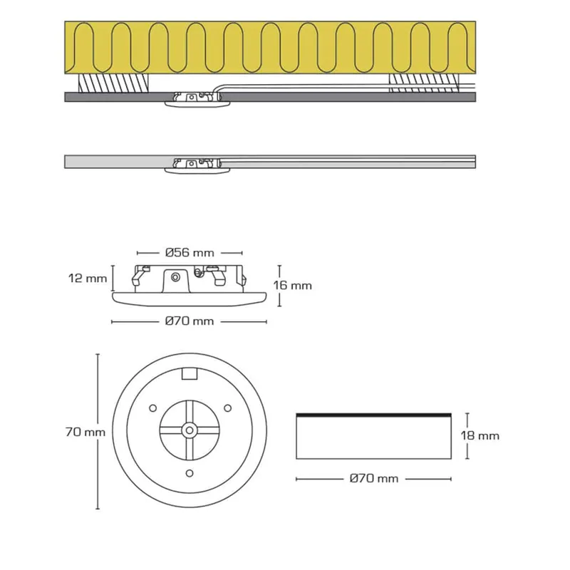 Bild 2 för Scan Products Sofia fixation ring matt white round