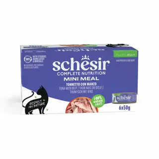 Produktfoto för Schesir Adult Multipack Biff i Gelé 6 x 50 g