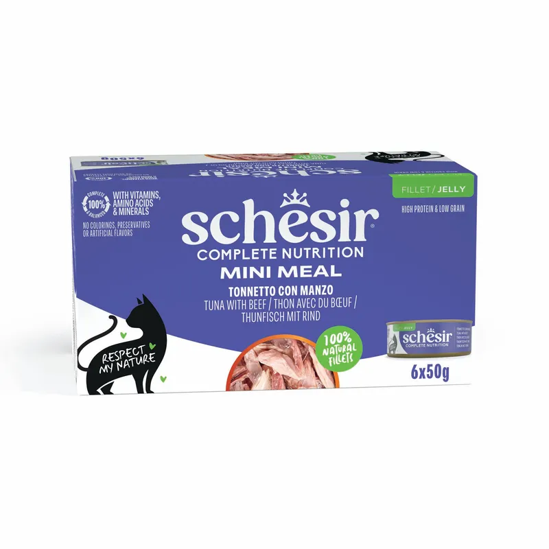 Alternativ bild 0 för Schesir Adult Multipack Biff i Gelé 6 x 50 g