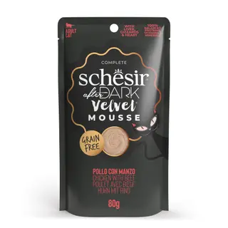 Produktfoto för Schesir Cat Adult After Dark Velvet Mousse Kyckling & Biff 80 g