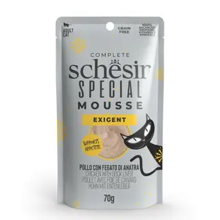 Produktfoto för Schesir Cat Adult Special Mousse Exigent Kyckling & Anklever 70 g