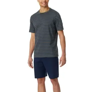 Produktfoto för Schiesser Casual Essentials Short Sleeve Pyjama Grå bomull Medium Herr