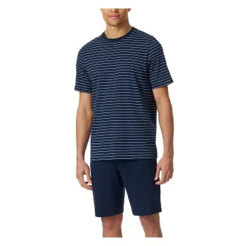 Alternativ bild 0 för Schiesser Casual Essentials Short Sleeve Pyjama Mörkblå bomull X-Large Herr