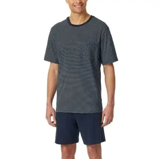 Produktfoto för Schiesser Comfort Essentials Short Pyjama Mörkblå bomull 5XL Herr