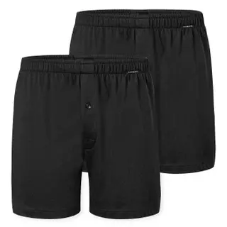 Produktfoto för Schiesser Kalsonger 2P Long Boxershorts Svart bomull Large Herr