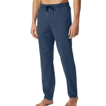 Alternativ bild 0 för Schiesser Mix and Relax Cotton Long Pants Blå bomull Small Herr