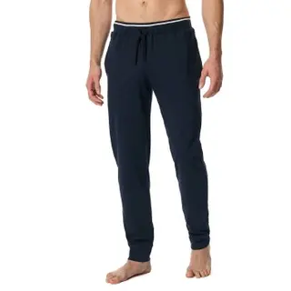 Produktfoto för Schiesser Mix and Relax Long Pants With Cuffs Mörkblå bomull Medium Herr