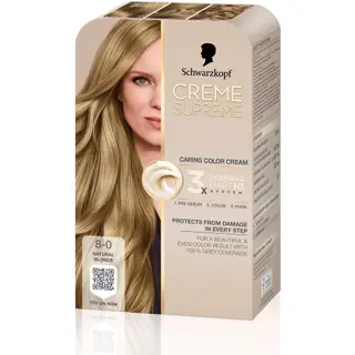 Produktfoto för Schwarzkopf Creme Supreme 8-0 Natural Blonde - 1 pcs