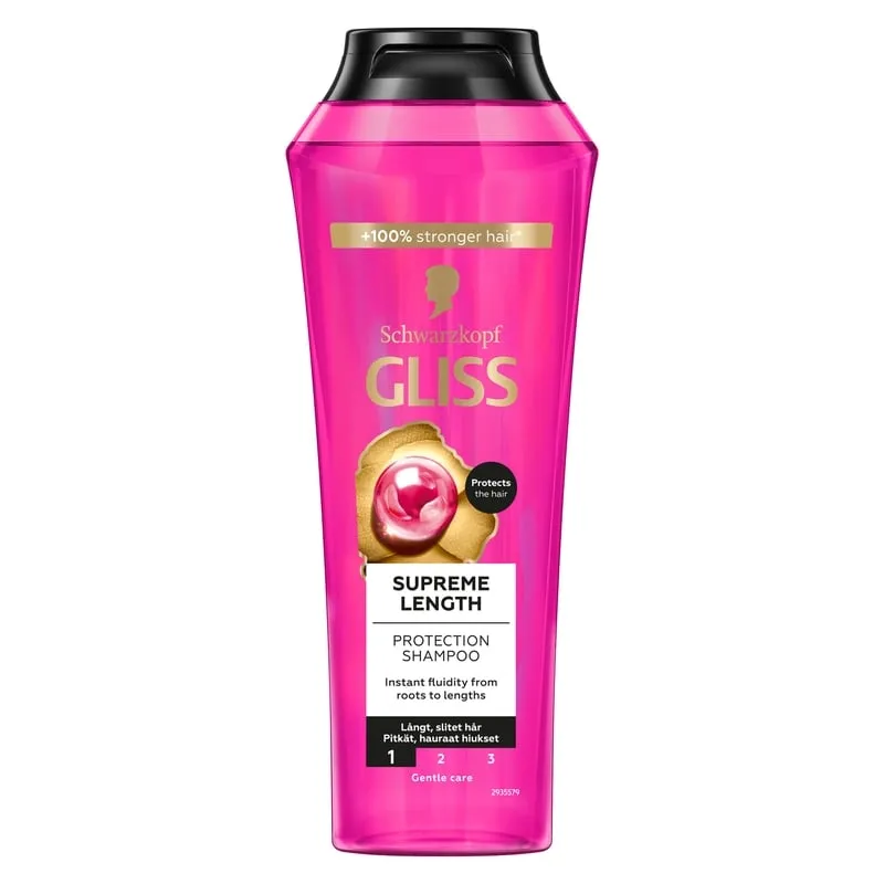 Bild 1 för Schwarzkopf Gliss Protection Schampo Supreme Length 250 ml