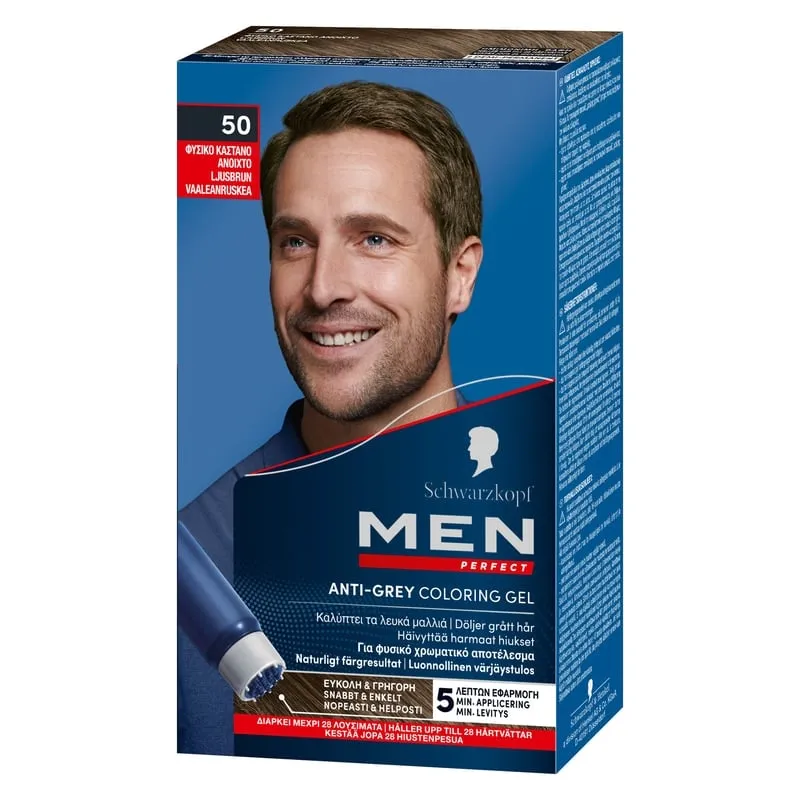 Bild 1 för Schwarzkopf Men Perfect hårfärg 50 Light Brown
